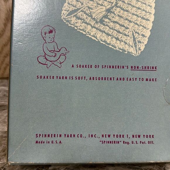 Vintage Spinnerin Soaker Knit Or Crochet Kit To Create A Wool Diaper Cover - Picture 12 of 17